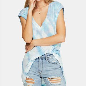 Free People Breezy Point Tie-Dye Tunic - Blue